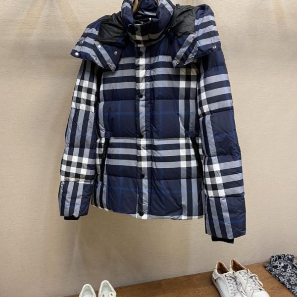designer,replica,clothing,fake,1:1,lv,luxury,high quality Burberry plaid down jacket (I3CW0)