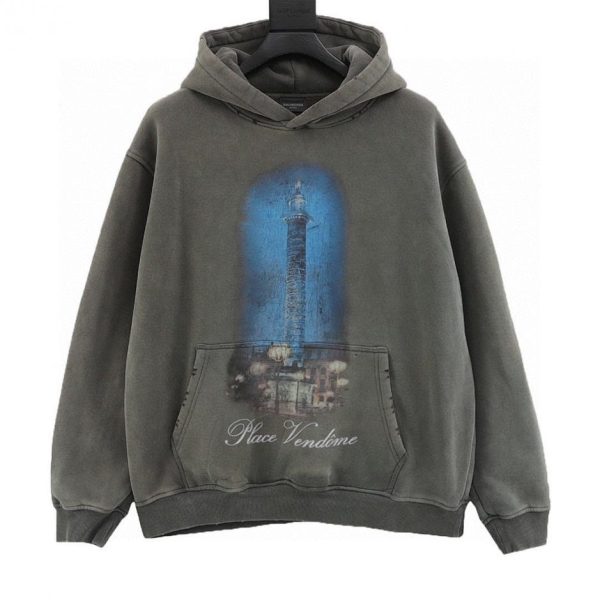 designer,replica,clothing,fake,1:1,lv,luxury,high quality Balenciaga Tokyo Limited Edition Lighthouse Fleece-Lined Hoodie (E167)
