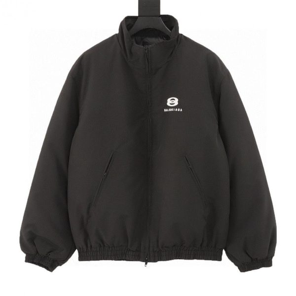 designer,replica,clothing,fake,1:1,lv,luxury,high quality Balenciaga double-ring logo embroidered stand-up collar down jacket (4851)