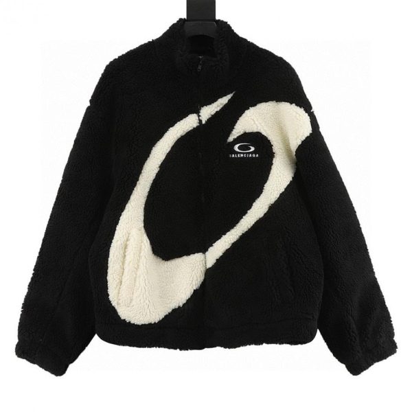 designer,replica,clothing,fake,1:1,lv,luxury,high quality Balenciaga Large Ring Shearling Coat (B66B)