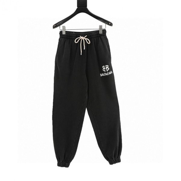 designer,replica,clothing,fake,1:1,lv,luxury,high quality Balenciaga Washed Bob Letter Print Webbing Trousers (638F)