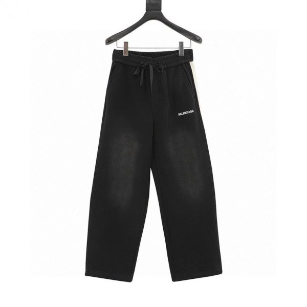 designer,replica,clothing,fake,1:1,lv,luxury,high quality Balenciaga washed letter print webbing trousers (B476)
