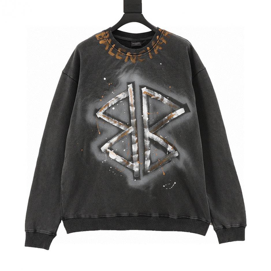 designer,replica,clothing,fake,1:1,lv,luxury,high quality Balenciaga Washed Hand-Painted Letter Crew Neck Sweatshirt (C657) designer,replica,clothing,fake,1:1,lv,luxury,high quality Balenciaga Washed Hand-Painted Letter Crew Neck Sweatshirt (C657)