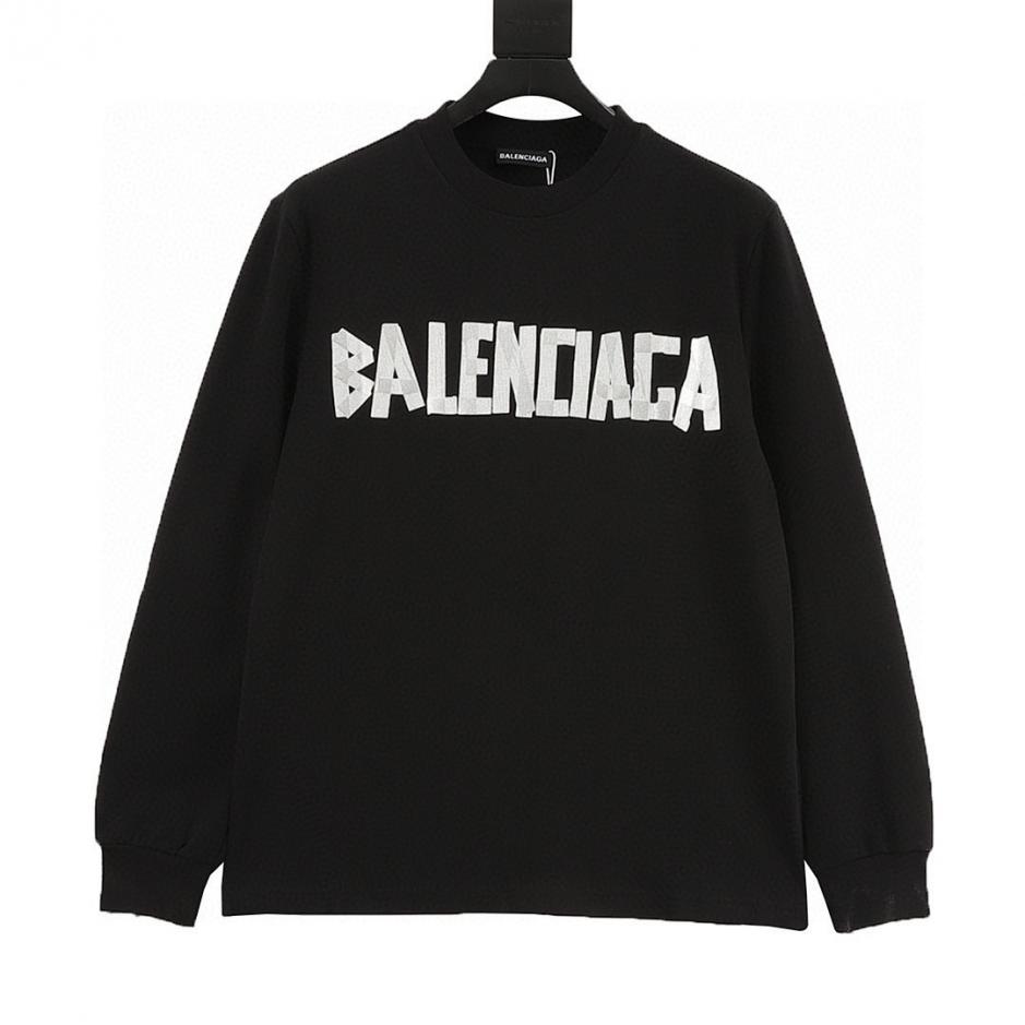 designer,replica,clothing,fake,1:1,lv,luxury,high quality Balenciaga long-sleeved T-shirt with silver foil lettering using masking tape (0A31) designer,replica,clothing,fake,1:1,lv,luxury,high quality Balenciaga long-sleeved T-shirt with silver foil lettering using masking tape (0A31)
