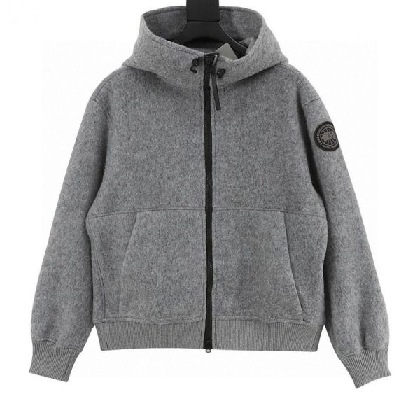 designer,replica,clothing,fake,1:1,lv,luxury,high quality CANADA GOOSE CG Fleece-lined Hooded Jacket with Black Label Emblem (4412)