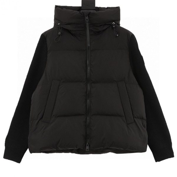 designer,replica,clothing,fake,1:1,lv,luxury,high quality CANADA GOOSE Knitted Hooded Down Jacket with Sleeve Logo (B409)