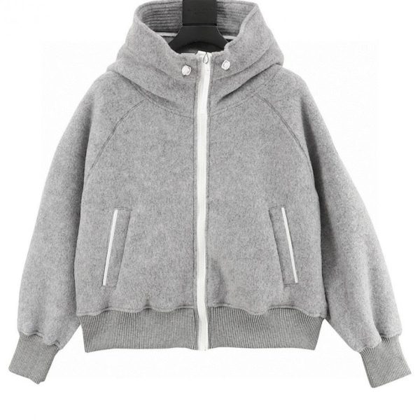 designer,replica,clothing,fake,1:1,lv,luxury,high quality CANADA GOOSE Solid Color Hooded Cashmere Coat (E09F)