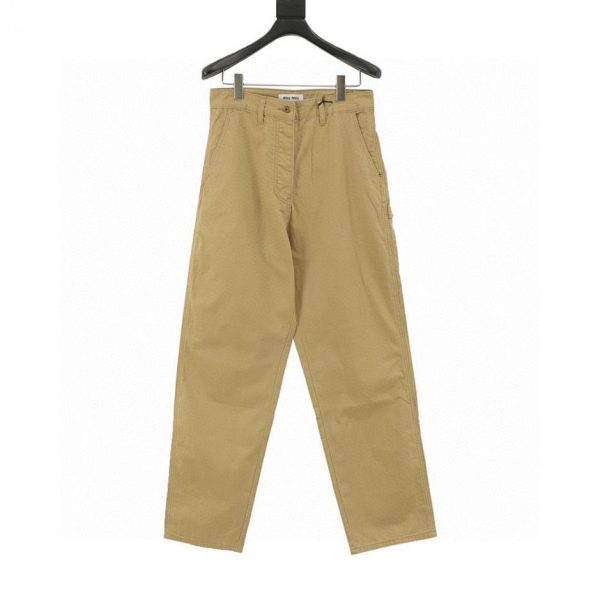 designer,replica,clothing,fake,1:1,lv,luxury,high quality MiuMiu Khaki Back Pocket Lumberjack Pants (AD97)
