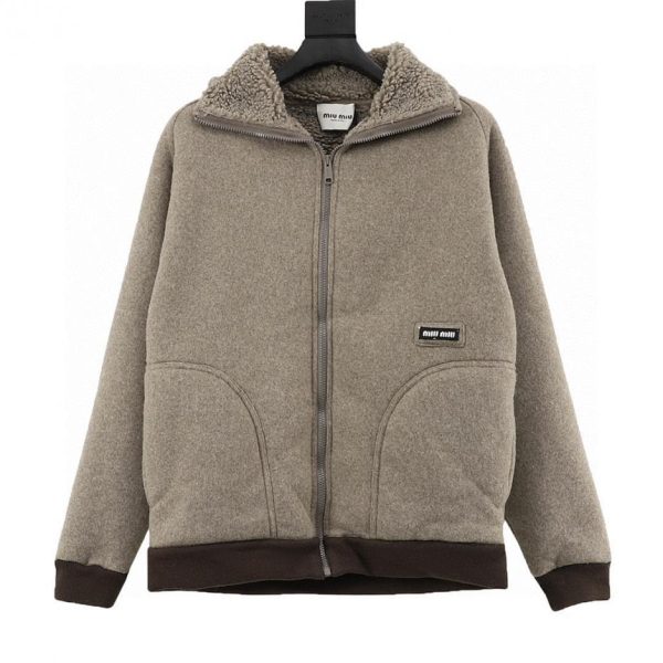 designer,replica,clothing,fake,1:1,lv,luxury,high quality MiuMiu Fleece Teddy Jacket (31C0)