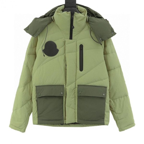 designer,replica,clothing,fake,1:1,lv,luxury,high quality MONCLER GENIUS x Pharrell Williams Collaboration FW23 Patchwork Waterproof Nylon Stitched Hooded Short Down Jacket (5C83)