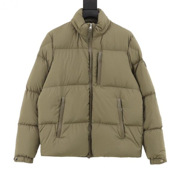 designer,replica,clothing,fake,1:1,lv,luxury,high quality MONCLER Besbre Leather Logo Zipper Down Jacket (9275)