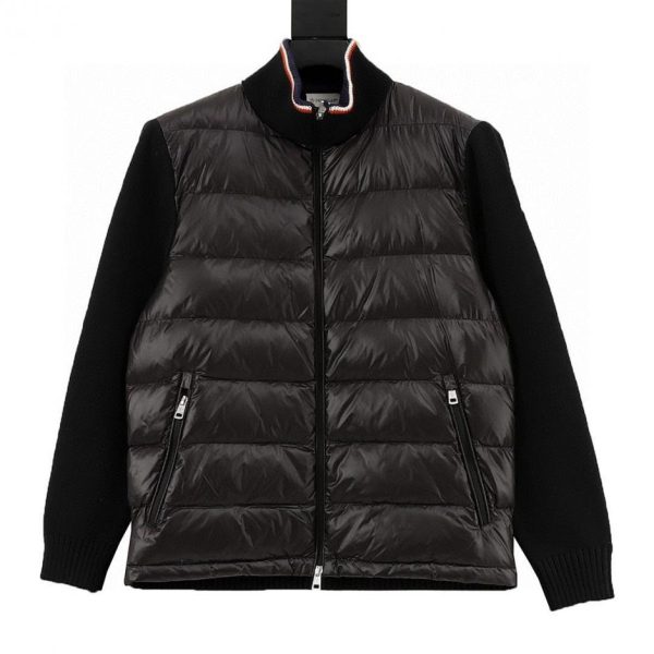 designer,replica,clothing,fake,1:1,lv,luxury,high quality MONCLER Quilted Knitted Down Jacket with Stand Collar (941F)