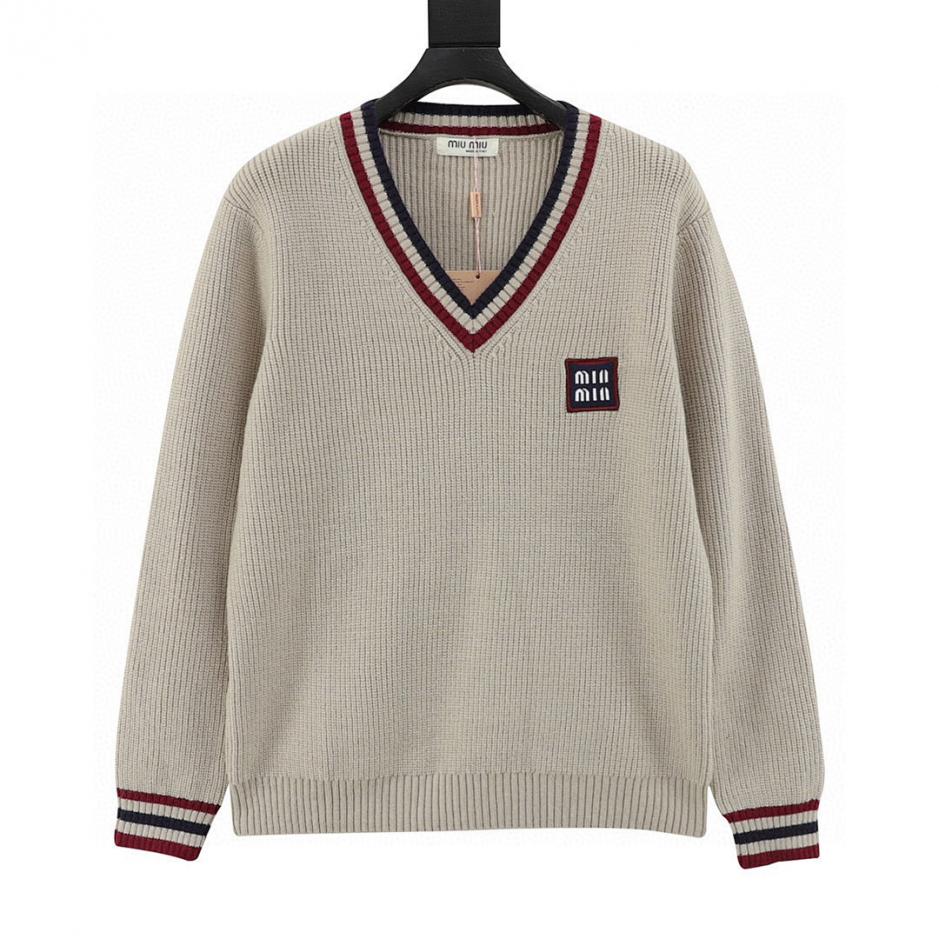designer,replica,clothing,fake,1:1,lv,luxury,high quality MiuMiu Embroidered Logo Letter V-Neck Knit Sweater (CB50) designer,replica,clothing,fake,1:1,lv,luxury,high quality MiuMiu Embroidered Logo Letter V-Neck Knit Sweater (CB50)