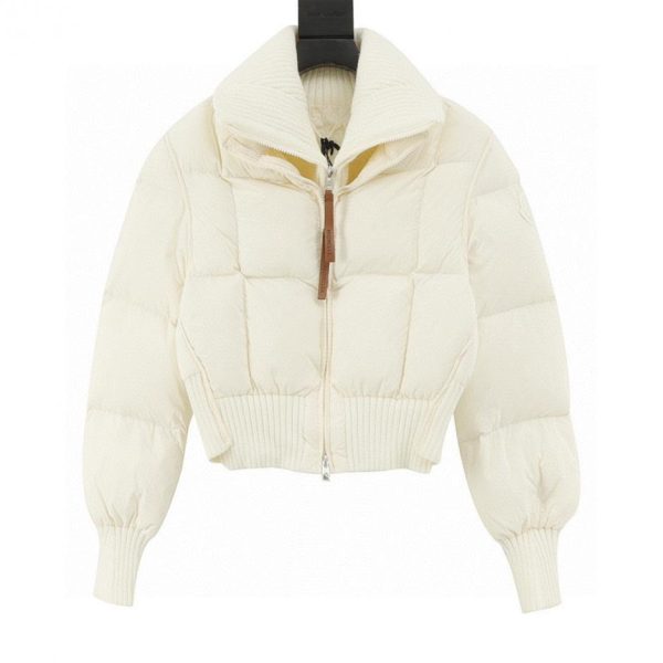 designer,replica,clothing,fake,1:1,lv,luxury,high quality Moncler Jadeite Large Logo Down Jacket, 2024 New Women’s Patchwork Faux Two-Piece Short Down Jacket (0A7B)