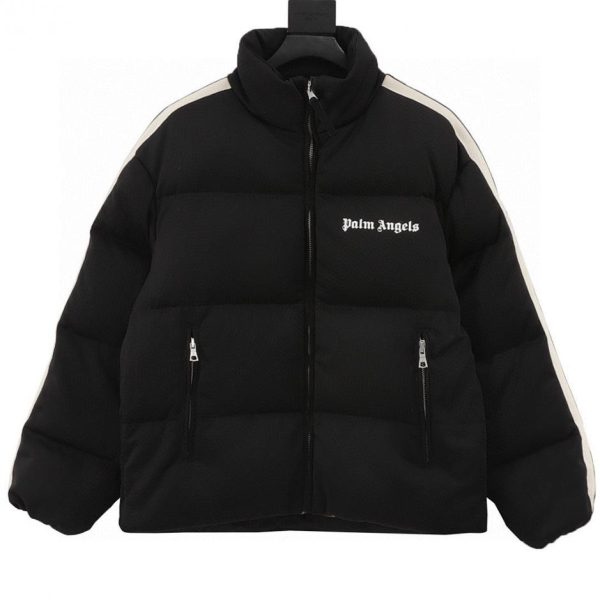 designer,replica,clothing,fake,1:1,lv,luxury,high quality Moncler x Palm Angels Collaboration FW21 Logo Striped Embroidered Down Jacket (B898)