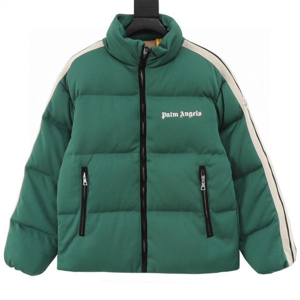 designer,replica,clothing,fake,1:1,lv,luxury,high quality Moncler x Palm Angels Collaboration FW21 Logo Striped Embroidered Down Jacket (FE1F)