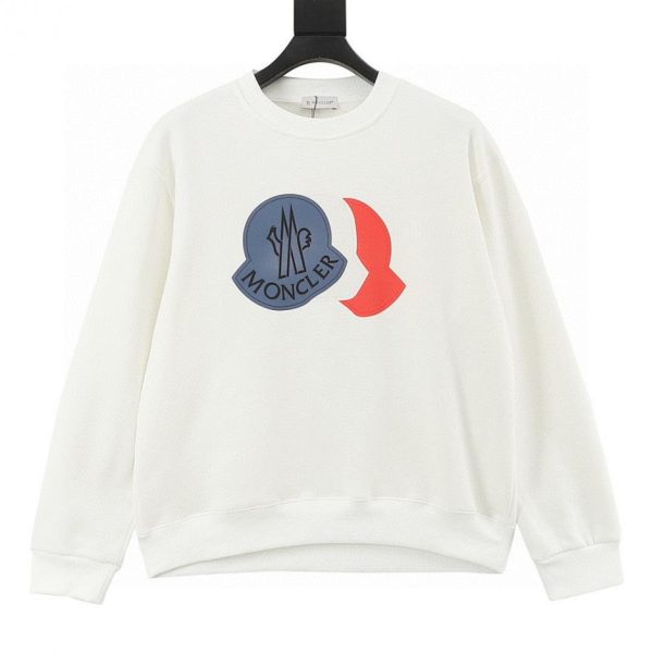 designer,replica,clothing,fake,1:1,lv,luxury,high quality MONCLER Triple Logo Crew Neck Sweatshirt (8E21)