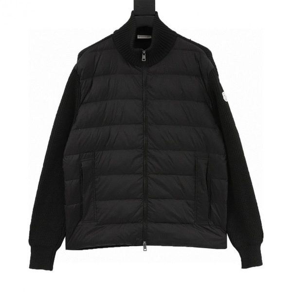 designer,replica,clothing,fake,1:1,lv,luxury,high quality MONCLER 8-Striped Cufflink Knit Down Jacket (9D9F)