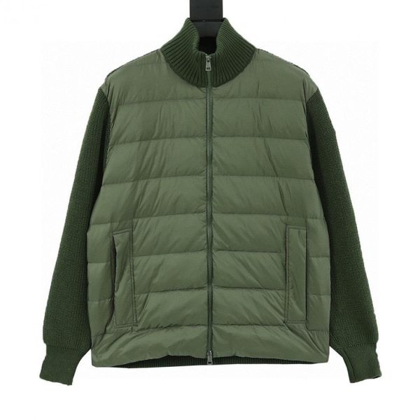 designer,replica,clothing,fake,1:1,lv,luxury,high quality MONCLER 8-Striped Cuff Patch Knit Down Jacket (E16B)