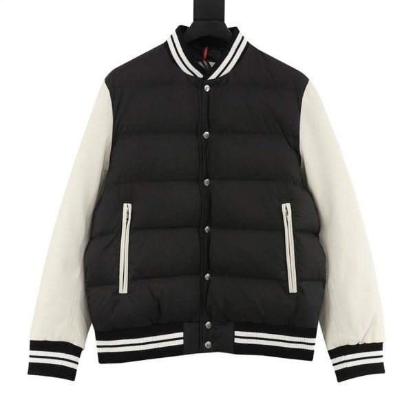 designer,replica,clothing,fake,1:1,lv,luxury,high quality Moncler down jacket with leather sleeves (40B1)