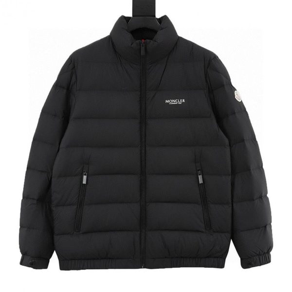 designer,replica,clothing,fake,1:1,lv,luxury,high quality Moncler Hooded Down Jacket with Front Lettering (9984)