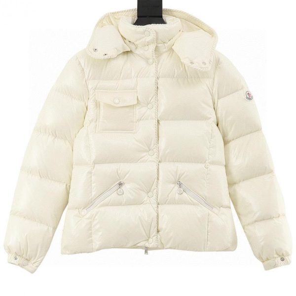 designer,replica,clothing,fake,1:1,lv,luxury,high quality Moncler Glareins Woven-Trimmed Hooded Short Comfort Down Jacket for Women (615E)