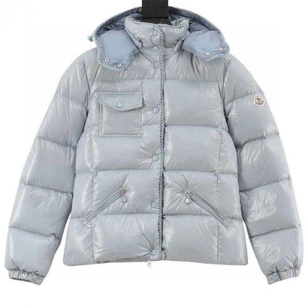 designer,replica,clothing,fake,1:1,lv,luxury,high quality Moncler Glareins Woven-Trimmed Hooded Short Comfort Down Jacket for Women (FE1B)