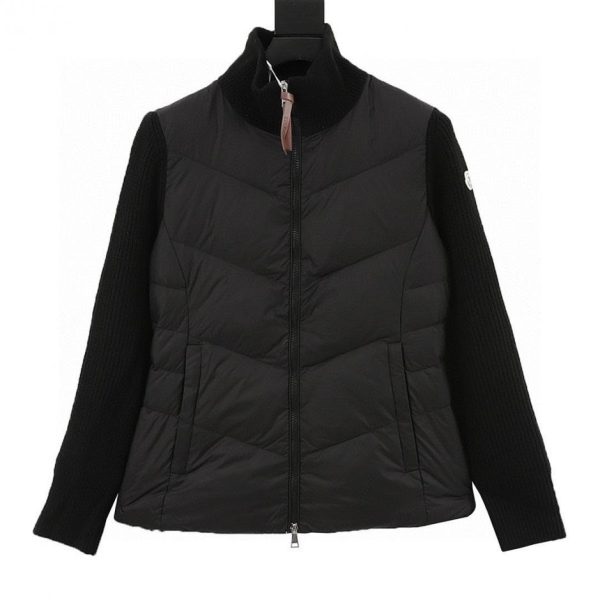 designer,replica,clothing,fake,1:1,lv,luxury,high quality Moncler Women’s Knit Down Jacket with Waistline (48C4)