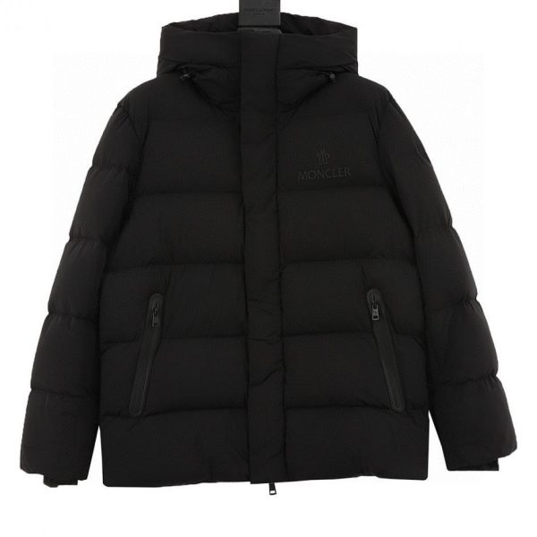 designer,replica,clothing,fake,1:1,lv,luxury,high quality Moncler hooded down jacket with lettering on the chest (1358)