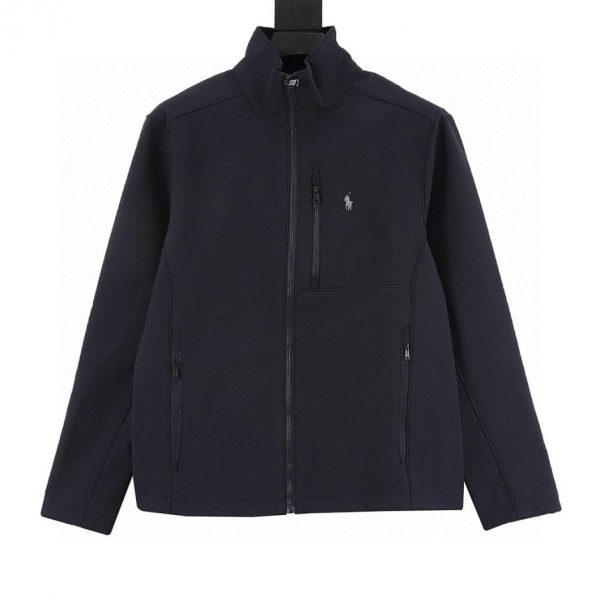 designer,replica,clothing,fake,1:1,lv,luxury,high quality Polo Ralph Lauren Solid Color Logo Embroidered Turtleneck Long Sleeve Casual Jacket (BB75)