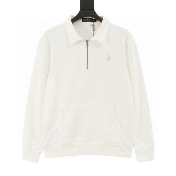 designer,replica,clothing,fake,1:1,lv,luxury,high quality Ralph Lauren Pony Logo Half-Zip Collar Sweatshirt (D6F7)