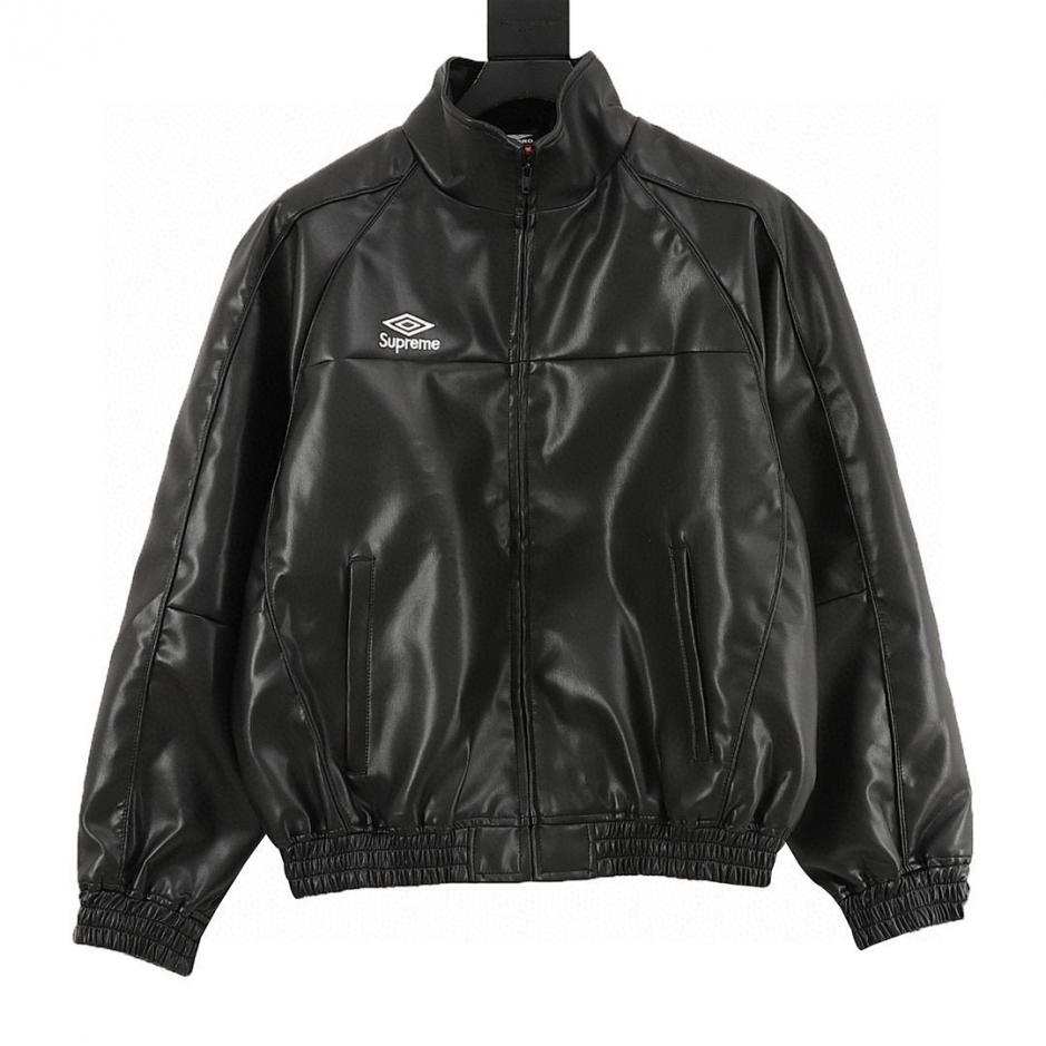 designer,replica,clothing,fake,1:1,lv,luxury,high quality Supreme Umbro Collaboration WEEK4 Leather Track Jacket with Embroidered Logo and Zipper Opening (27C0) designer,replica,clothing,fake,1:1,lv,luxury,high quality Supreme Umbro Collaboration WEEK4 Leather Track Jacket with Embroidered Logo and Zipper Opening (27C0)
