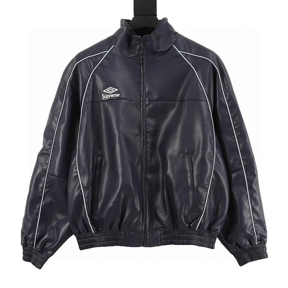 designer,replica,clothing,fake,1:1,lv,luxury,high quality Supreme & Umbro Collaboration WEEK4 Leather Track Jacket with Embroidered Logo and Zipper Opening (9D0F) designer,replica,clothing,fake,1:1,lv,luxury,high quality Supreme & Umbro Collaboration WEEK4 Leather Track Jacket with Embroidered Logo and Zipper Opening (9D0F)
