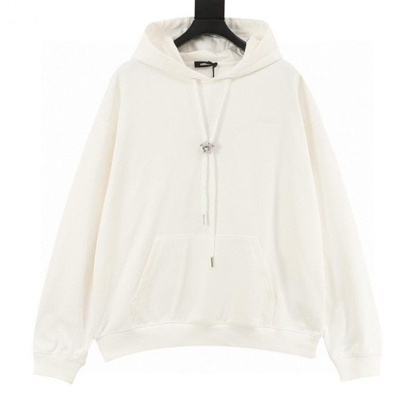 designer,replica,clothing,fake,1:1,lv,luxury,high quality VERSACE Solid Color Hooded Sweatshirt with Chest Button (30A6)
