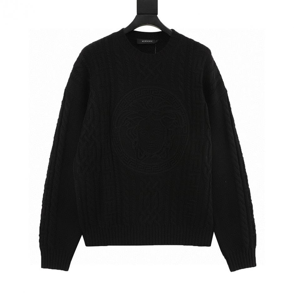 designer,replica,clothing,fake,1:1,lv,luxury,high quality VERSACE Cable Knit Jacquard Embroidered Crew Neck Sweater (E40A) designer,replica,clothing,fake,1:1,lv,luxury,high quality VERSACE Cable Knit Jacquard Embroidered Crew Neck Sweater (E40A)