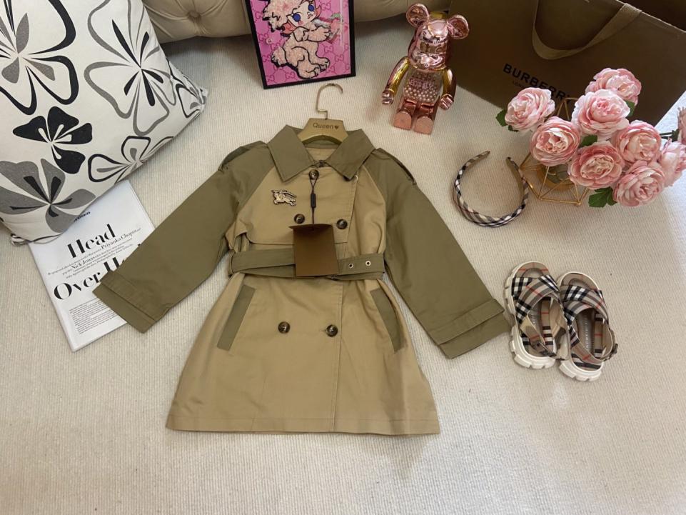 designer,replica,clothing,fake,1:1,lv,luxury,high quality Burberry classic slim-fit trench coat, children’s version (NIFLM)