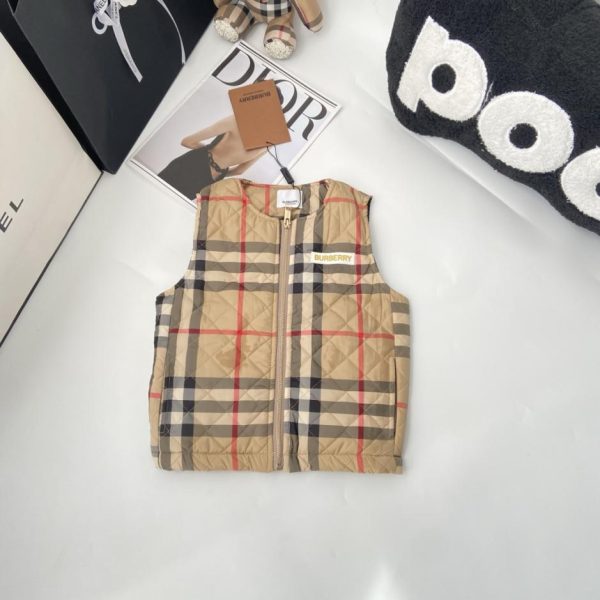 designer,replica,clothing,fake,1:1,lv,luxury,high quality Burberry baby plaid vest, versatile vest (W8XYN)