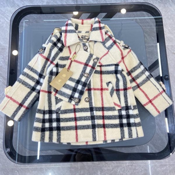 designer,replica,clothing,fake,1:1,lv,luxury,high quality Burberry Wool Plaid Long-Sleeved Trench Coat (G1KN3)