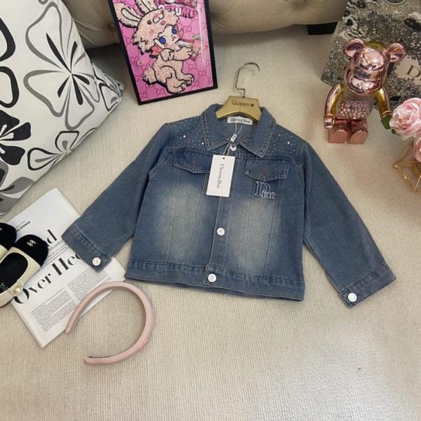 designer,replica,clothing,fake,1:1,lv,luxury,high quality Early Autumn Dior Chanel Girls’ Denim Jacket (K6UX5)