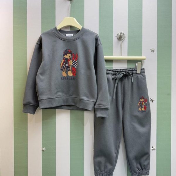 designer,replica,clothing,fake,1:1,lv,luxury,high quality High-quality early autumn/winter Burberry children’s crewneck sweatshirt set (W1QTA)