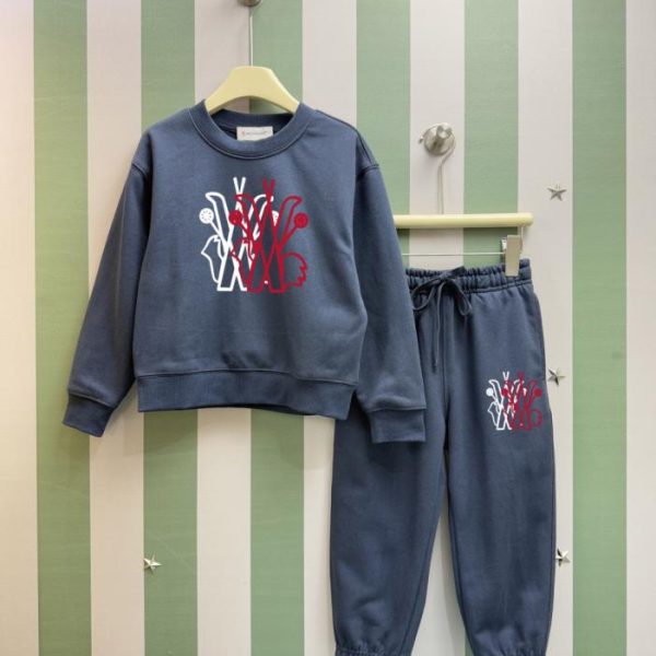 designer,replica,clothing,fake,1:1,lv,luxury,high quality High-quality early autumn/winter Moncler children’s crew neck sweatshirt set (0U1IX)