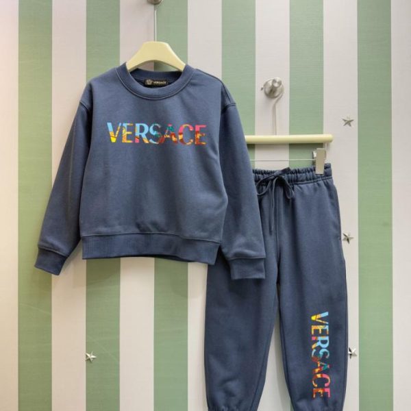 designer,replica,clothing,fake,1:1,lv,luxury,high quality High-quality early autumn/winter Versace new children’s crew neck sweatshirt set (M8RQQ)