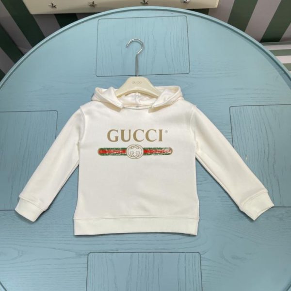designer,replica,clothing,fake,1:1,lv,luxury,high quality Early Autumn/Winter New Arrival: Gucci Kids’ Hooded Sweatshirt with Open Collar (1KKUX)