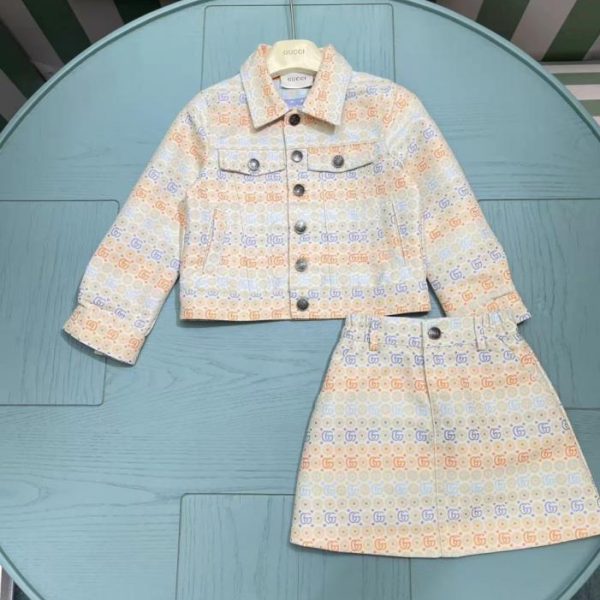 designer,replica,clothing,fake,1:1,lv,luxury,high quality Gucci Fall/Winter New Arrival Children’s YB Custom Jacquard Skirt Set (L59UI)