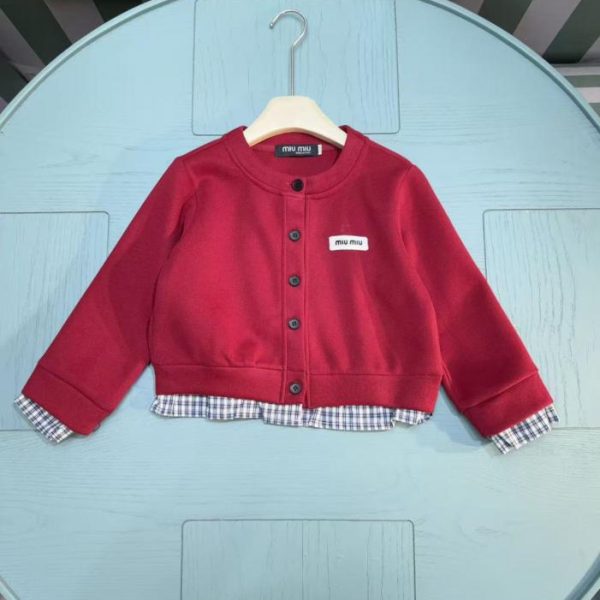 designer,replica,clothing,fake,1:1,lv,luxury,high quality Early Autumn/Winter New Arrival: MIUMIU Children’s Girls’ Casual Sweatshirt/Outerwear (L8C88)