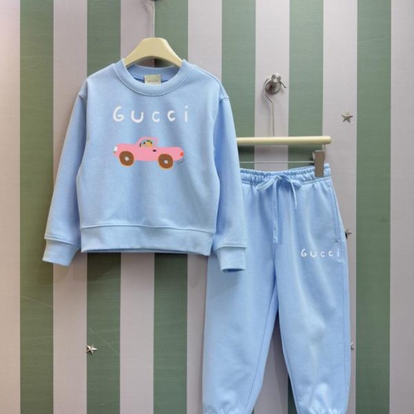 designer,replica,clothing,fake,1:1,lv,luxury,high quality High-quality early autumn/winter GG new children’s crew neck sweatshirt set (62X3D)