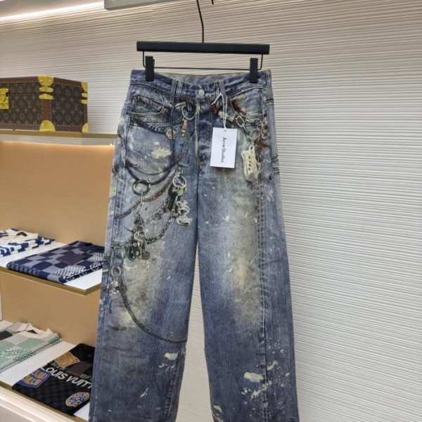 designer,replica,clothing,fake,1:1,lv,luxury,high quality Acne Studios 3D Printed Jeans (57GQV)