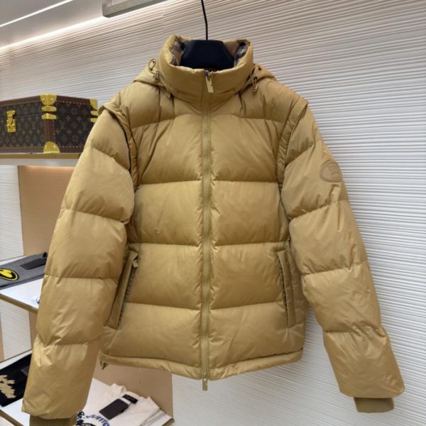 designer,replica,clothing,fake,1:1,lv,luxury,high quality Burberry down jacket with detachable sleeves (63O3U)