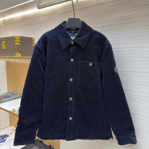 designer,replica,clothing,fake,1:1,lv,luxury,high quality Burberry solid color lapel snap-button closure cotton jacket (B9H2Q)