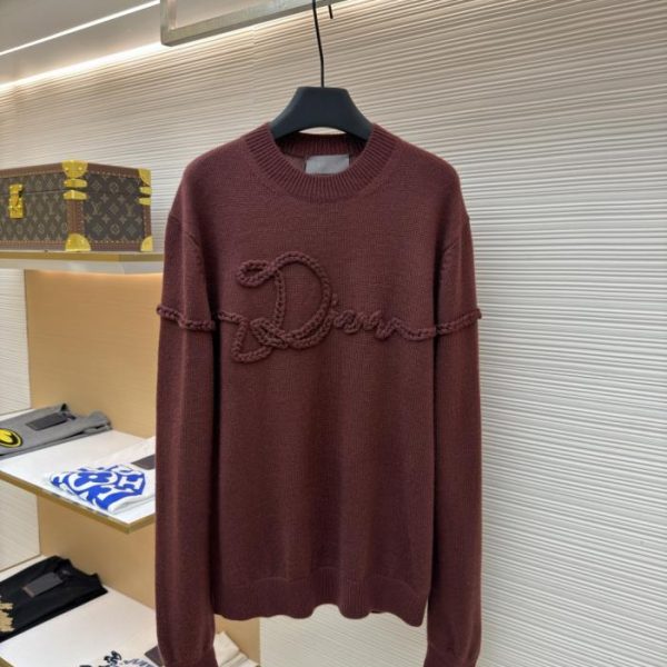 designer,replica,clothing,fake,1:1,lv,luxury,high quality Dior Ribbon Knit Sweater (OMAQR)